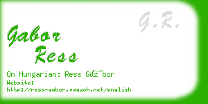 gabor ress business card